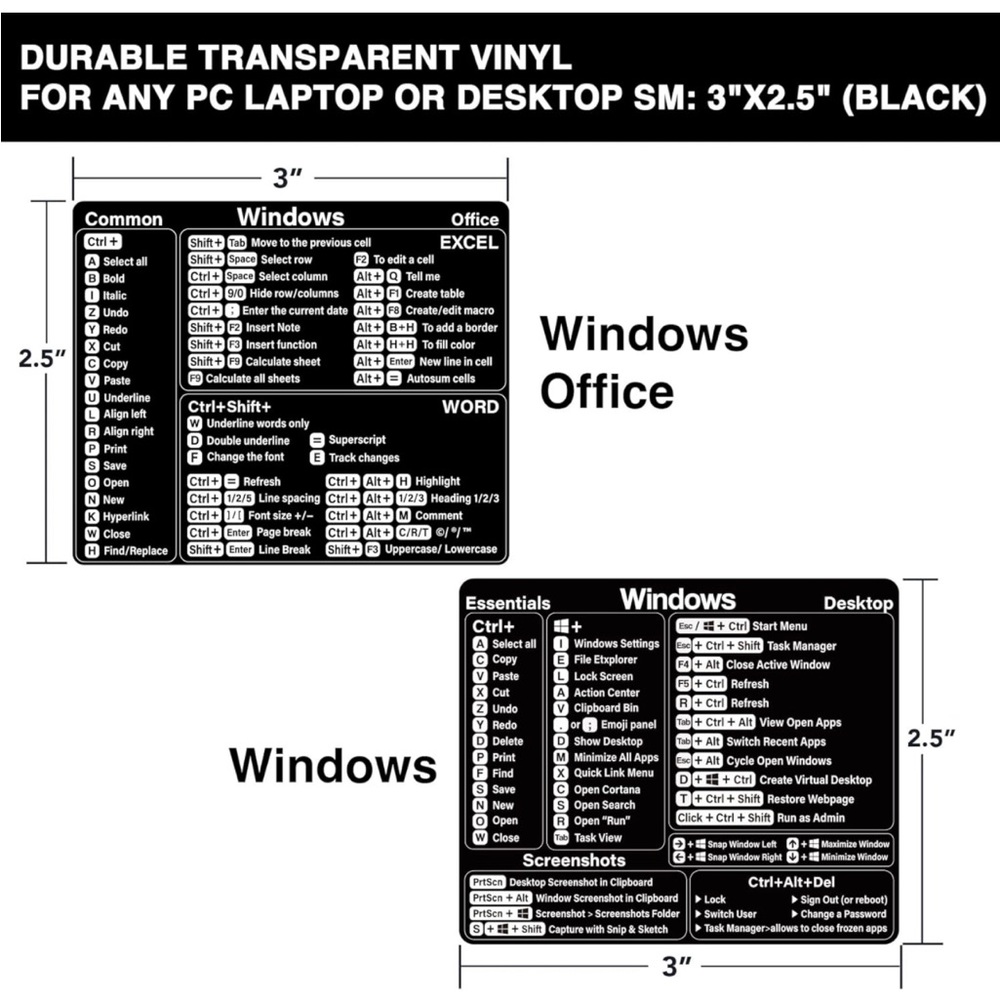 NWT - Mac OS Computer Shortcut Decal Sticker (Bundle Option to Save) - Picture 3 of 4